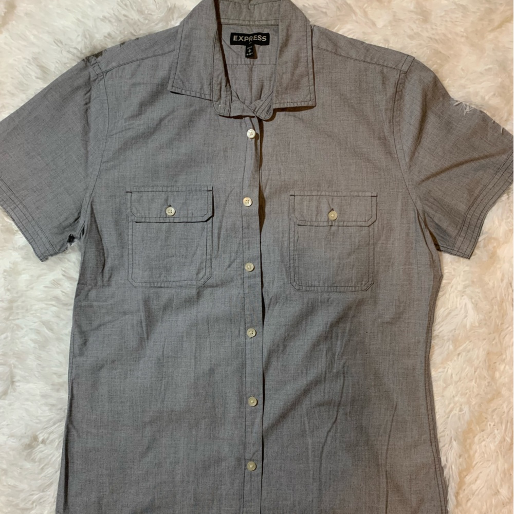 men’s express button down shirt